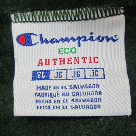 Champion Eco Authentic Jogger Pants Youth Large Green Tapered Leg Elastic Waist - Picture 3 of 8